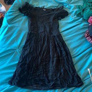 Off-the-shoulder Black Dress